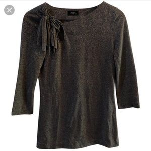 Anthropologie Deletta Metallic Shimmer Top